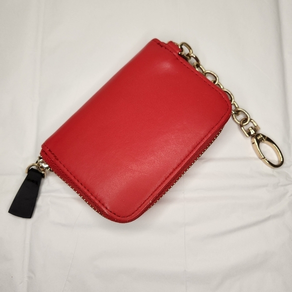 Moschino Red Wallet with Gold Chain - Picture 2 of 11